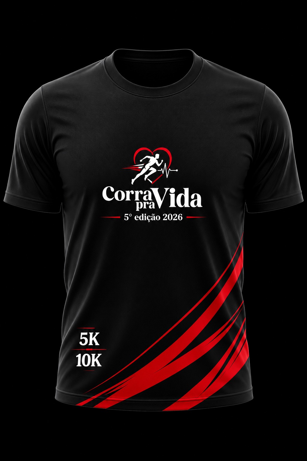 Camiseta oficial Corra Pra Vida - preta